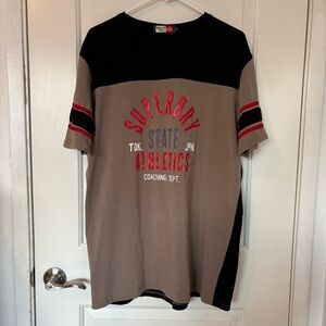 Superdry Track and Field Tokyo State Coaching Department T-Shirt Tan/Black 3XL